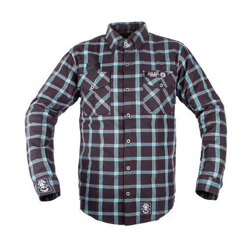 Košile W-TEC Black Heart Respector II černá s modrým pruhem XXL