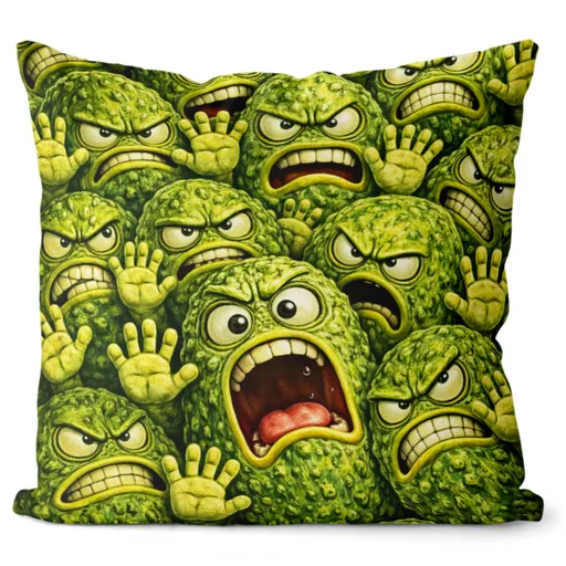 Polštář Namačkané okurky (Velikost: 40 x 40 cm)