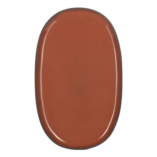 Servírovací oválný talíř skořicový Cinnamon CARACTERE REVOL