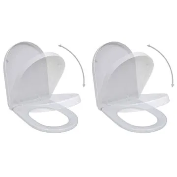 WC sedátka s funkcí pomalého sklápění 2 ks bílá plastová 275928