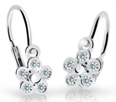 Cutie Diamonds Dětské náušnice z bílého zlata Květiny s brilianty DC2744-10-10-X-2