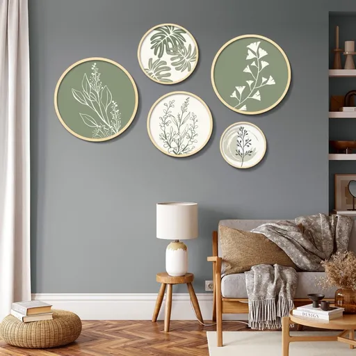 Dekorativní rámovaný obraz z MDF (5 kusů) Yats-04