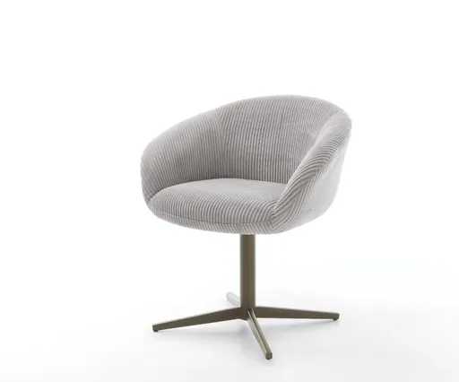 Jídelní židle Vinka-Flex s područkami manšestr stříbrnošedá