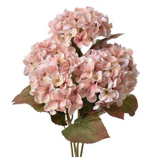 Růžová umělá květina hortenzie Hydrangea - 18*16*44 cm Clayre & Eef