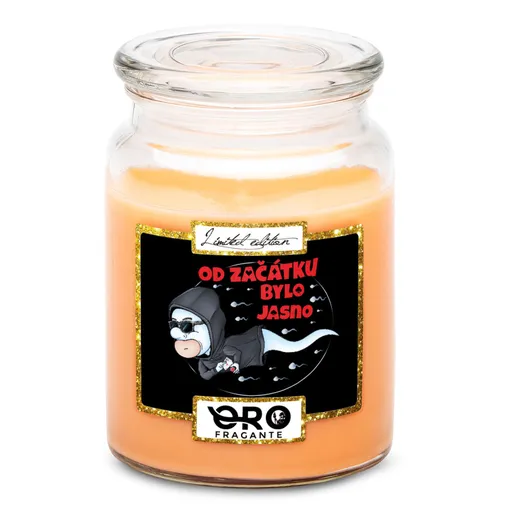 Svíčka Pokerová spermie (Vůně svíčky: Tropické ovoce)