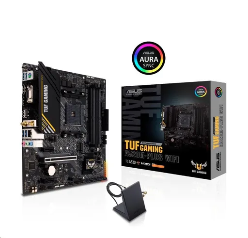 ASUS MB Sc AM4 TUF GAMING A520M-PLUS WIFI, AMD A520, 4xDDR4, 1xDP, 1xHDMI, VGA, WI-FI, mATX