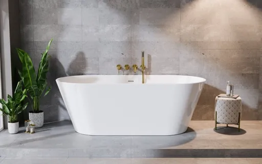 BESCO Volně stojící vana DEEVA bílá Barva Bílá, Barva sifonu Černá, Rozměr vany 170 × 80  VANDEEVA170B