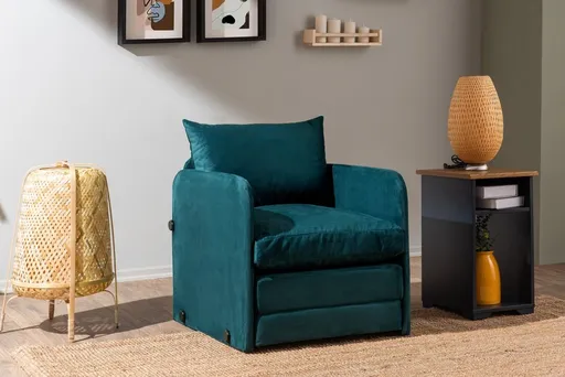 Rozkládací křeslo Saga Single - Petrol Green