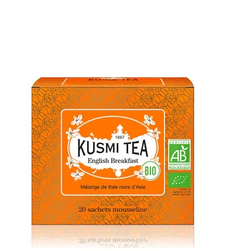 Kusmi Tea English Breakfast 20 mušelínových sáčků BIO 40 g