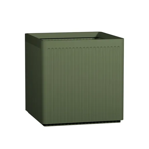 Květináč Block Linea, šedozelená, více velkostí - Pottery Pots Velikost: M - 40 x 40 x 40 cm