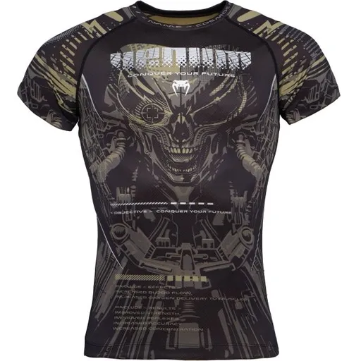 Venum SPACE INVADER SHORT SLEEVE Sportovní triko, černá, velikost