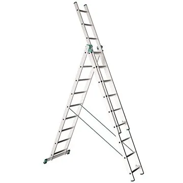 Žebřík Al, 3 x 11 příček, 3,15 m, 7,11 m, 4,90 m, ALVE 7611 (144194)
