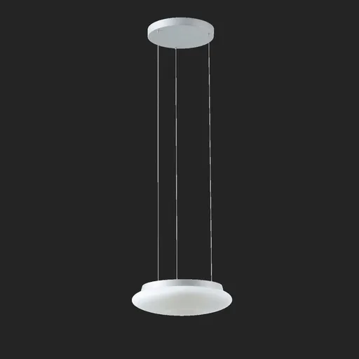 OSMONT SAT67427 SATURN LE1 závěsné skleněné svítidlo stříbrná / bílá IP20 3000 K 16W LED