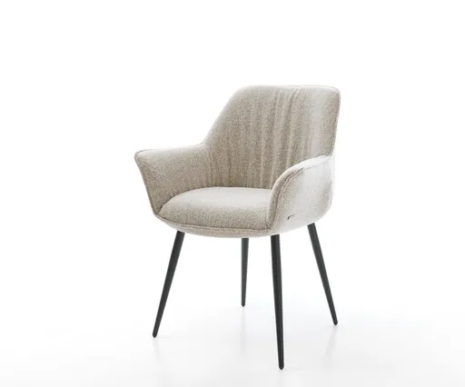 Jídelní židle Keila-Flex s područkami tkanina Měkký béžová 4