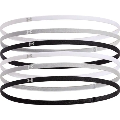 Under Armour MINI ELASTIC 6PK Dámské čelenky, šedá, velikost