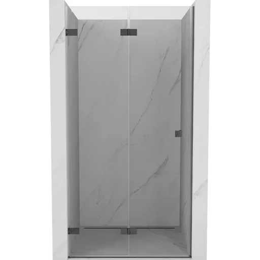 MEXEN/S Lunar-F skládací sprchové dveře levé 100, transparent, grafit kartáčovaná 836-100-000-66-00-L