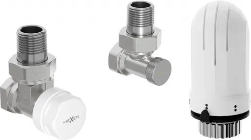 MEXEN/S G03 úhlová termostatická souprava pro radiátor, nikl W913-012-938-01