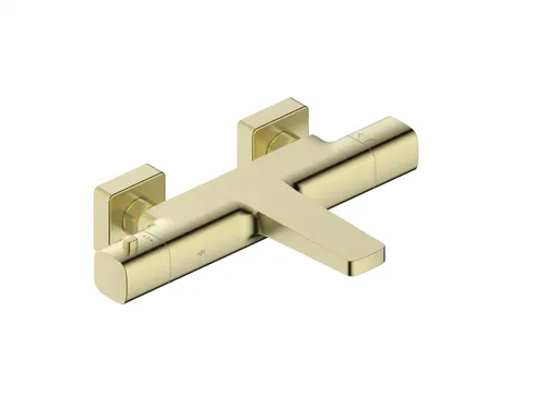 KFA Baterie Malaga, termostatická, vanová, nástěnná, PVD broušené zlato 5754-010-31