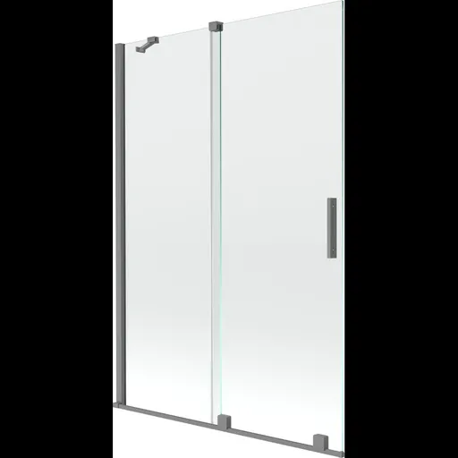 MEXEN/S Velar dvoukřídlá posuvná vanová zástěna 120 x 150, transparent, grafit metal 896-120-000-01-95