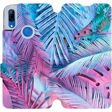 Flipové pouzdro na mobil Huawei P Smart Z - MG10S Fialové a modré listy (5903226940622)