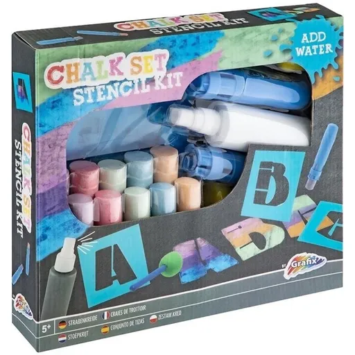 Sada kříd se šablonami