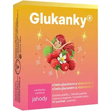 Glukanky - dětské pastilky s příchutí jahody (50098)