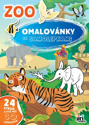 Omalovánky A4 se samolepkami ZOO