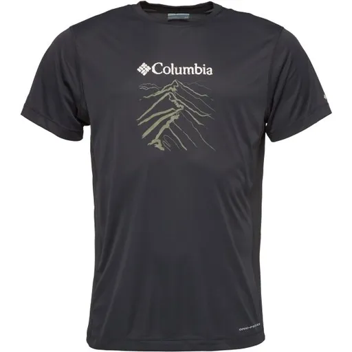 Columbia ZERO RULES LIGHT SS GRAPHIC CREW Pánské triko, černá, velikost