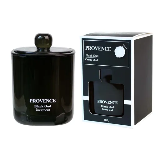Vonná svíčka ve skle PROVENCE 25 hodin black oud