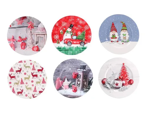 HIT Plechový vánoční podnos 33cm MIX motivů