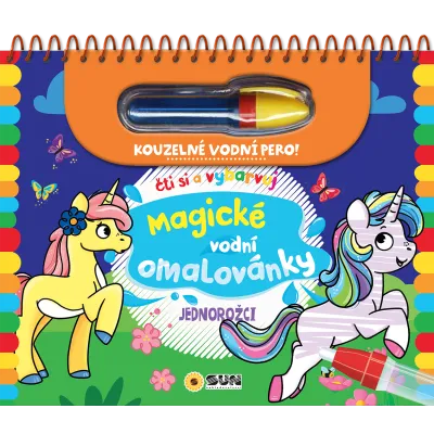 Čti a vybarvuj - Jednorožci - magické vodní omalovánky