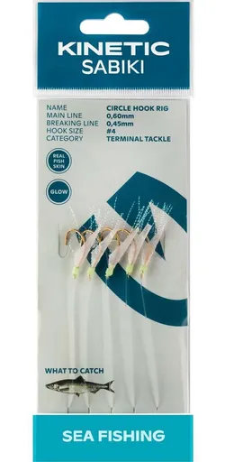 Kinetic návazec sabiki circle hook fishskin flash 130 cm - 4