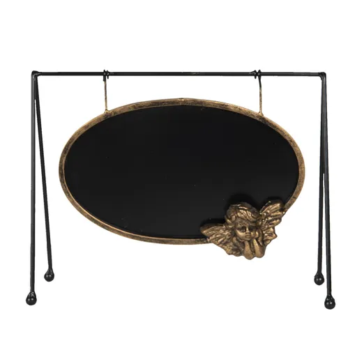 Křídová tabule v rámu s andílkem ve stojanu - 31*10*23 cm Clayre & Eef