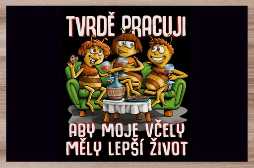 Prostírání Tvrdě pracuji – včely