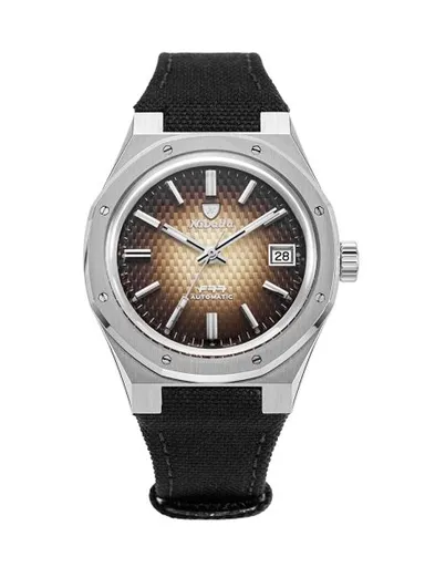 Nivada Grenchen F77 Brown Smoked Date 69002A77 - Canvas Velcro Strap