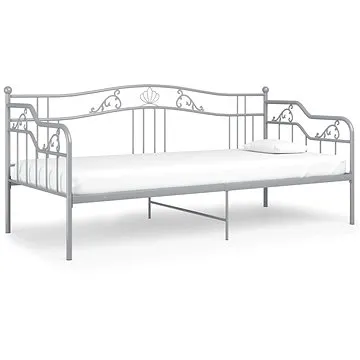 Shumee šedý kovový 90×200 cm, 324763 (324763)