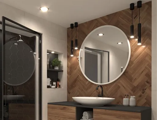 Grace kulaté zrcadlo 100cm bílý