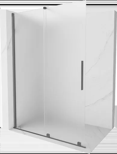 Mexen Velar sprchová stěna posuvná Walk-in 140 x 200 cm, mat 8 mm, gun metal 871-140-000-33-95