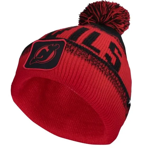 FANATICS NEW JERSEY DEVILS THRIVE CUFFED POM BEANIE Čepice, červená, velikost