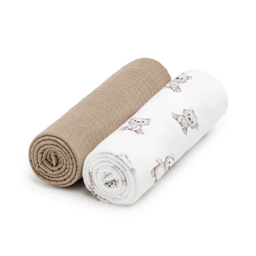 T-tomi BIO Mušelínové pleny 2 ks teddy