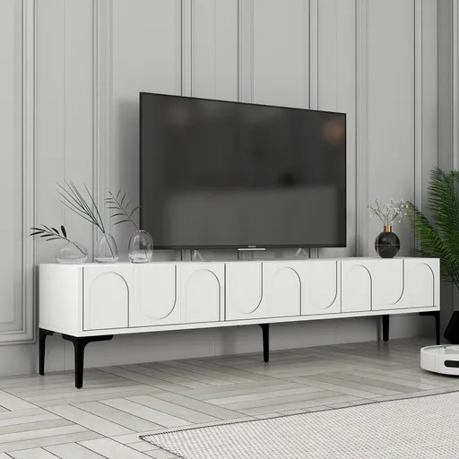 TV stolek Lyon 42 - White, Black