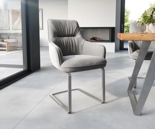 Jídelní židle Zelia-Flex s područkami konzolová podnož plochá