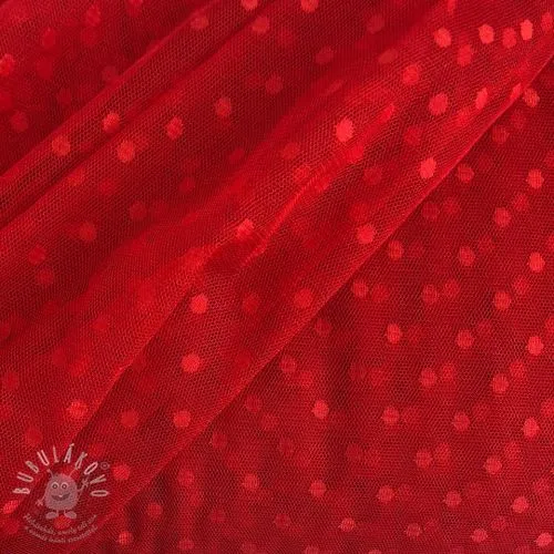 Tyl na TUTU SPOT red