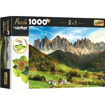Trefl Puzzle s třídičem 2v1 Dolomity, Itálie 1000 dílků (5900511106596)