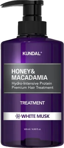 KUNDAL Hydrointenzivní proteinová kúra na vlasy Honey & Macadamia White Musk (Treatment) 500 ml