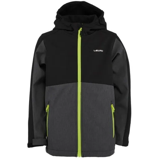 Lewro CHRISTO Dětská softshellová bunda, tmavě šedá, velikost 116-122