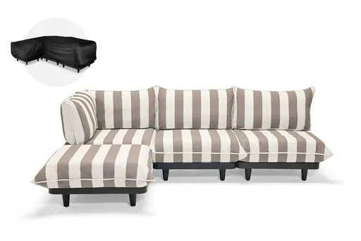 Zahradní sedací souprava paletti set large, více variant - Fatboy Barva: stripe cacao (levá)