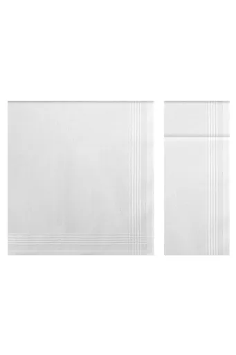 Bavlněné dámské kapesníky HARMONIA, 6 ks Bílá 35 x 35 cm V dárkovém boxu 6 ks