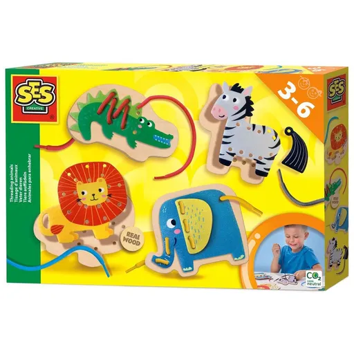 Alltoys Kreativní navlékací sada - Džungle se zvířátky