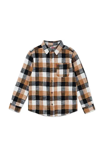 Dětská bavlněná košile Levi's BUFFALO CHECK FLANNEL SHIR